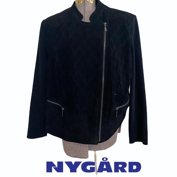 Real Suede Leather Peter Nygard Coat - Picture 1 of 9
